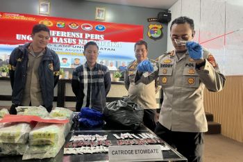 Polres Lampung Selatan  sita 769 kartrid mengandung etomidate di Bakauheni