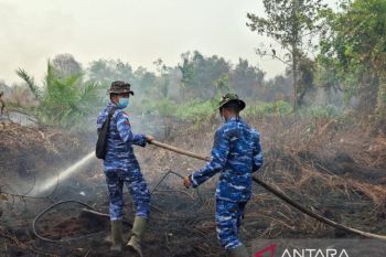 Personel TNI sirami lahan titik panas cegah karhutla