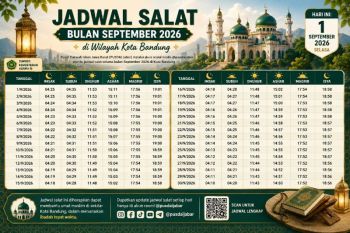 Jadwal Sholat di Bandung September 2026