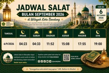 Jadwal Sholat Bandung Hari Ini September 2026