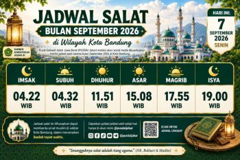 Jadwal Sholat Bandung Hari Ini 7 September 2026