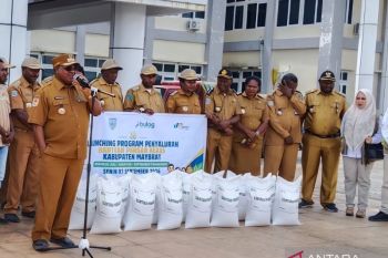 Maybrat-Bulog salurkan bantuan pangan beras bagi 7.696 warga