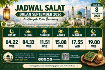 Jadwal Sholat Bandung Hari Ini 8 September 2026