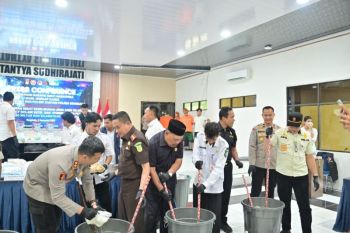 Polres Bengkalis Riau musnahkan narkotika senilai Rp80 miliar