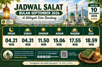Jadwal Sholat Bandung hari ini 10 September 2026