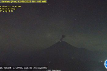 Gunung Semeru erupsi dengan letusan setinggi 900 meter