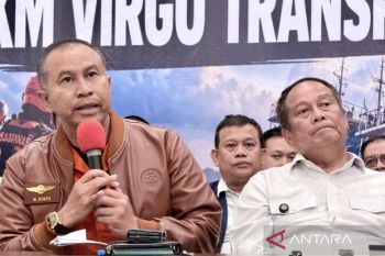 KM Virgo Transport 8 bergeser 1,6 mil laut dalam kondisi terbalik