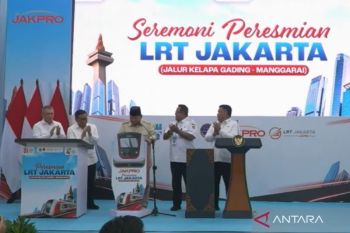 Prabowo inaugurates Jakarta's Kelapa Gading-Manggarai LRT line