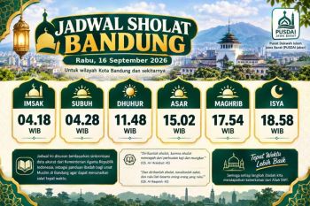 Jadwal Sholat di Bandung hari ini 16 September 2026