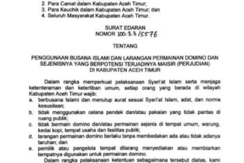 Bupati Aceh Timur terbitkan edaran larang permainan domino