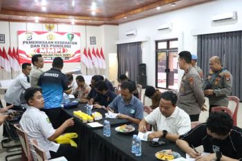 Polres Tabalong lakukan tes psikologi MMPI pemegang senpi