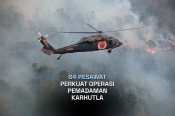 Indonesia deploys 64 aircraft, 54,394 personnel to fight forest fires