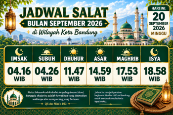 Jadwal Sholat Kota Bandung 20 September 2026