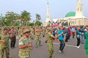 Kodim 0621-Pemkab Bogor gelar senam komando bersama meriahkan HUT TNI ke-81