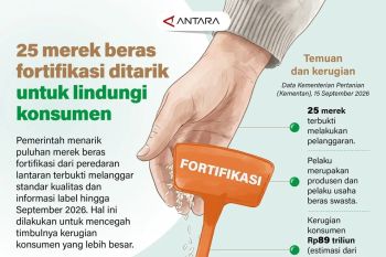 25 merek beras fortifikasi ditarik untuk lindungi konsumen