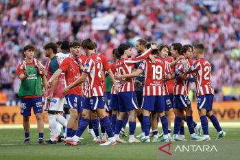 Atletico Madrid menangi derby Madrid setelah tekuk Real Madrid 2-1