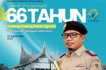 Peringati 66 tahun Undang-Undang Pokok Agraria, Kantah Kabupaten Pasaman teguhkan komitmen pelayanan pertanahan