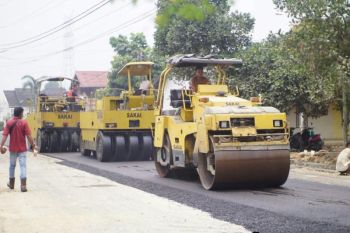 Pengaspalan koridor RSUD Sungai Dareh lama, 370 meter jadi dua jalur