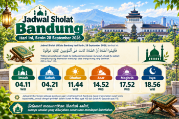 Jadwal Sholat hari ini Bandung 28 September 2026