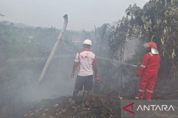 Respons cepat bantu padamkan kebakaran di dekat permukiman warga