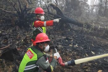 Tim Fire Station SKK Migas PetroChina Jabung all-out bersama Satgas Karhutla