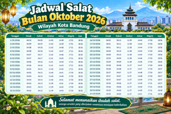 Jadwal Sholat di Bandung Bulan Oktober 2026