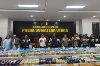 Polda Sumut sita 244 kg sabu dari tiga kasus