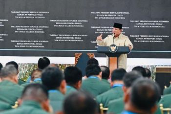 Prabowo sampaikan taklimat kepada 800 perwira tinggi TNI/Polri