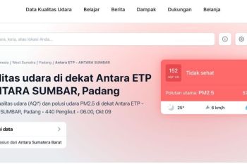 Kualitas udara di Padang tidak sehat