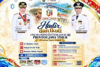 Khofifah apresiasi antusiasme warga ikuti upacara hari jadi Jatim