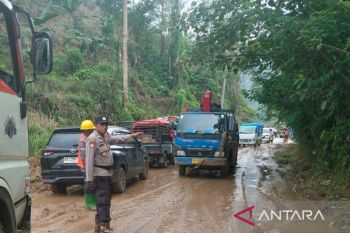 Lalu lintas Jambi-Sumbar jalur Tapan mulai lancar pascalongsor