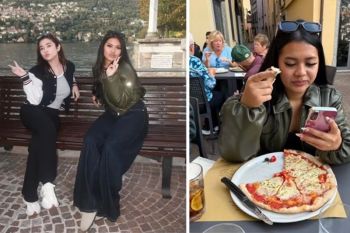 Momen akrab Amanda dan Andrea Taulany saat liburan di Italia