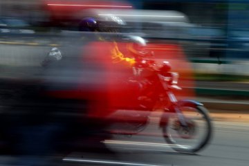 Pemudik motor mulai melintas di Jalinsum