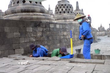 Asing bantu konservasi Candi Borobudur pascaerupsi Merapi 2010