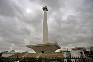 Genangan air di kawasan Monas sudah surut