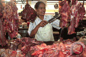 Harga daging sapi di Muntok Rp100 ribu per kg