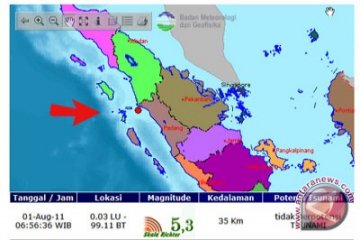 Gempa 5,0 SR guncang Padang Lawas Sumut