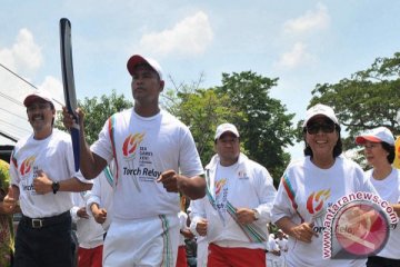 Api SEA Games tiba di Candi Borobudur 