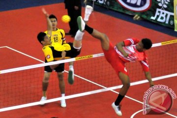 Tim takraw putra Indonesia melaju ke semifinal