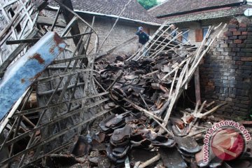 Rumah warga tertimpa pohon akibat puting beliung 