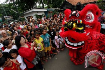 Atraksi barongsai Cap Go Meh ramaikan Bandung