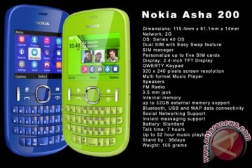 Nokia keluarkan ponsel dual SIM Asha 200