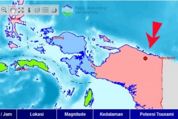 BMKG: gempa 5,0 SR guncang Jayapura