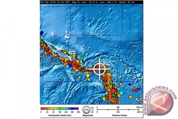 Jepang perkirakan tsunami kecil setelah gempa Kepulauan Solomon
