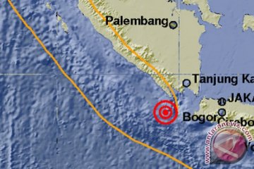 Gempa 5,2 skala richter di Selat Sunda