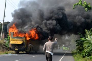 Bus Mudik Terbakar