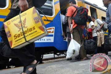 Arus balik Stasiun Rangkasbitung kembali membludak