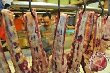 Harga daging sapi menurun sedikit