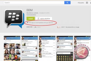 Tak semua handset Android kompatibel untuk BBM