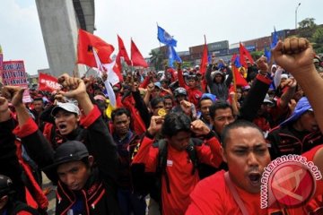 10.000 buruh bergerak dari Bogor menuju Jakarta